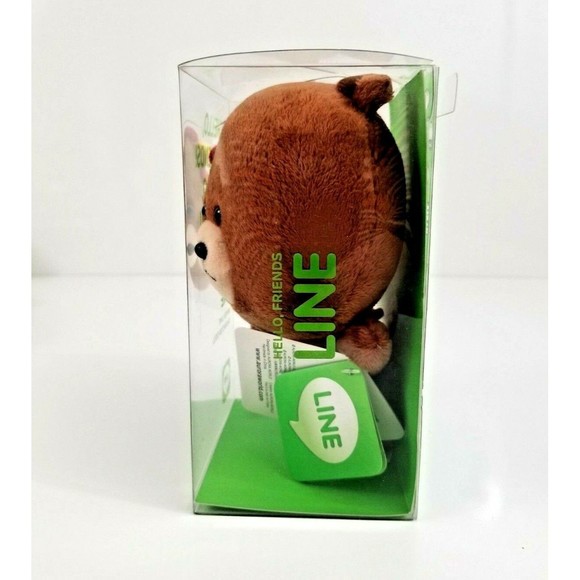 LINE Friends BROWN Bear w/ HULA Outfit Plush Doll 7" 18 cm Naver Line NEW - Picture 7 of 9